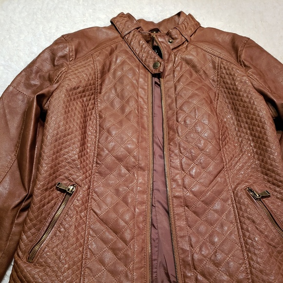 NWOT Guess Faux Leather Women's Jacker - Picture 3 of 6